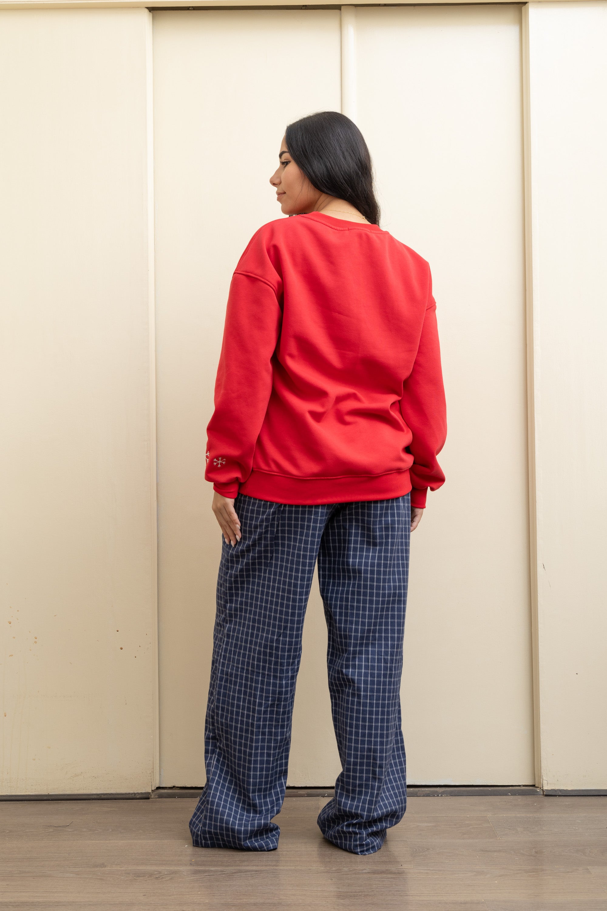 Image of Christmas Checkered Pajama - Red